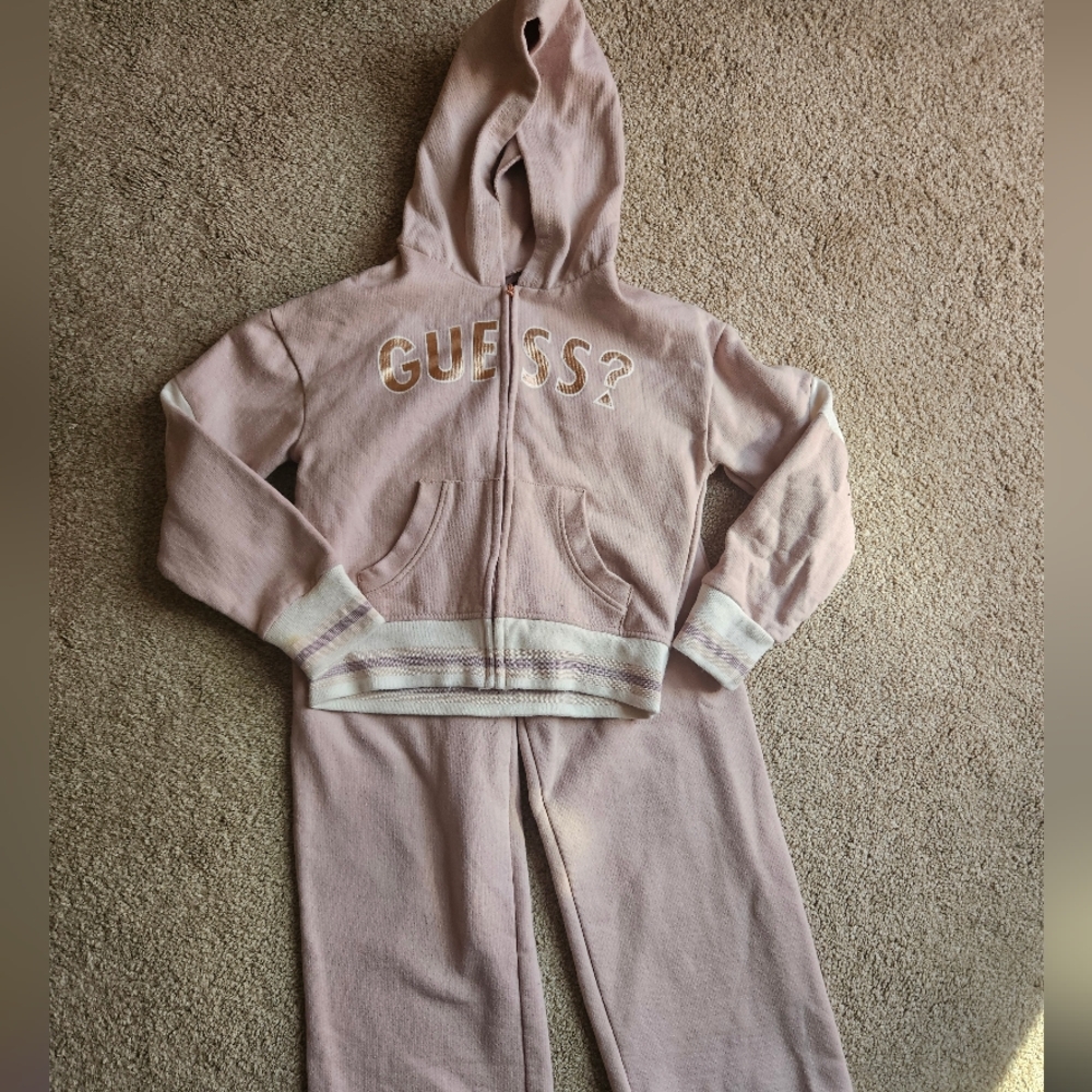 Guess Pink Hoodie and Sweatpants Set
